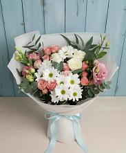 Букет цветов из:  Розы, Лизиантусы и Хризантемы #REPLACE_PRED# Георгиевске
