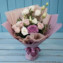 Букет цветов из:  Розы и Лизиантусы в Георгиевске