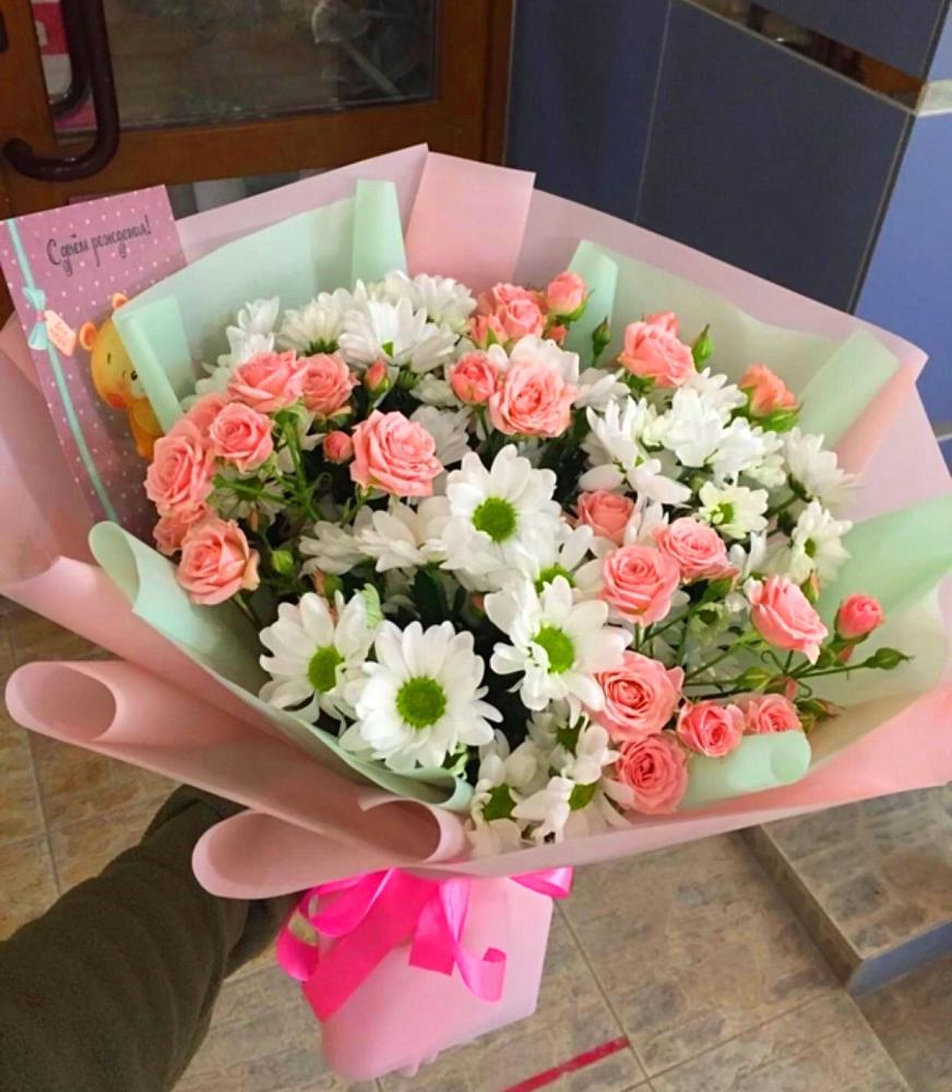 Букет цветов из: Розы и Хризантемы в Георгиевске