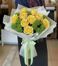 Букет цветов из:  Хризантемы и Розы #REPLACE_PRED# Георгиевске