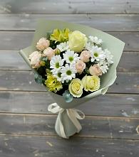 Букет цветов из:  Альстромерии, Розы и Хризантемы в Георгиевске